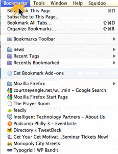 backing up your bookmarks